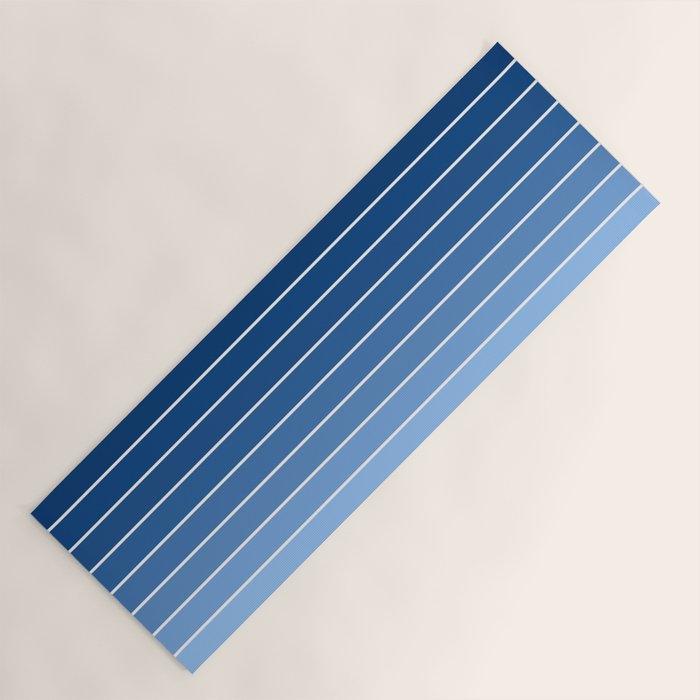 Gradient Arch VIII Bright Blue Mid Century Modern Rainbow Yoga Mat Gallery Image 1