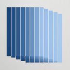 Gradient Arch VIII Bright Blue Mid Century Modern Rainbow Wrapping Paper Gallery Image 3