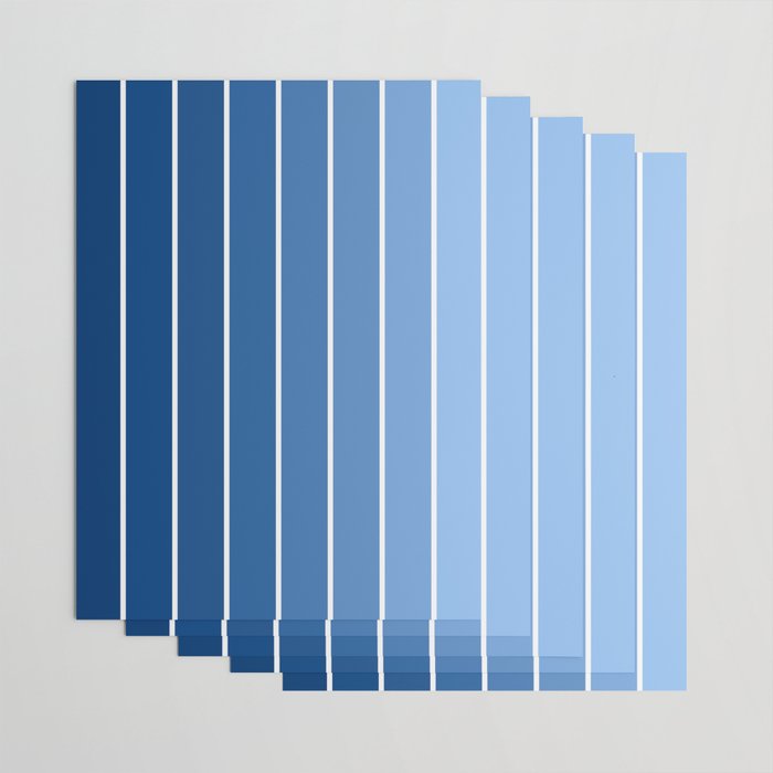 Gradient Arch VIII Bright Blue Mid Century Modern Rainbow Wrapping Paper Gallery Image 3