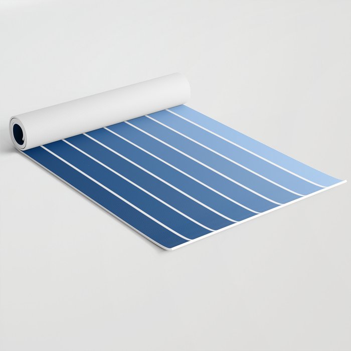 Gradient Arch VIII Bright Blue Mid Century Modern Rainbow Yoga Mat Gallery Image 2