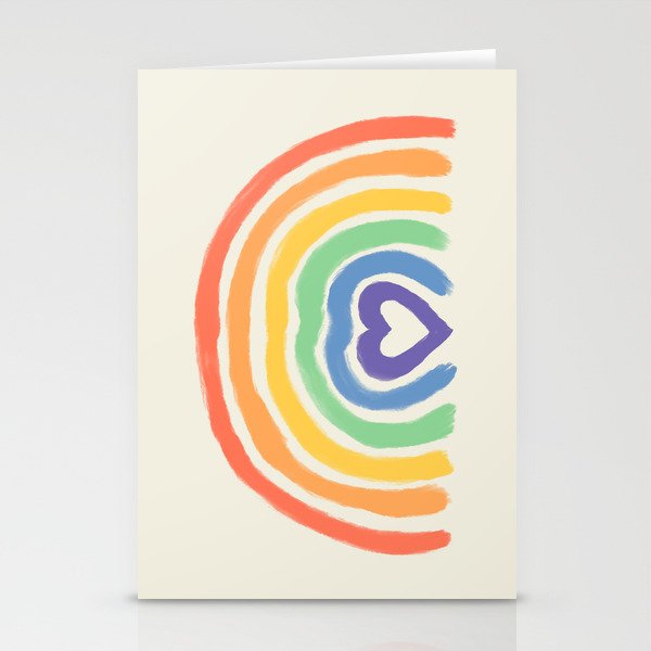 Rainbow Heart Stationery Card Gallery Image 2