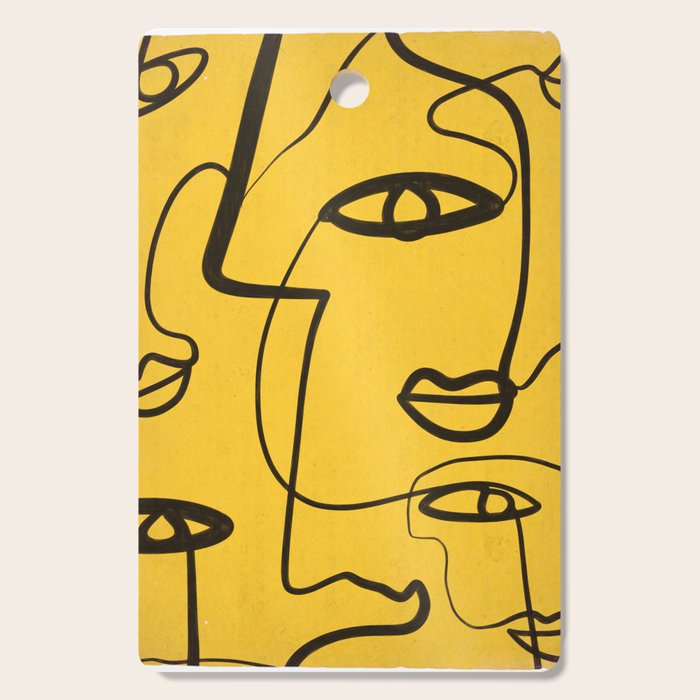 Abstract Faces 4 Cutting Board Gallery Image 1