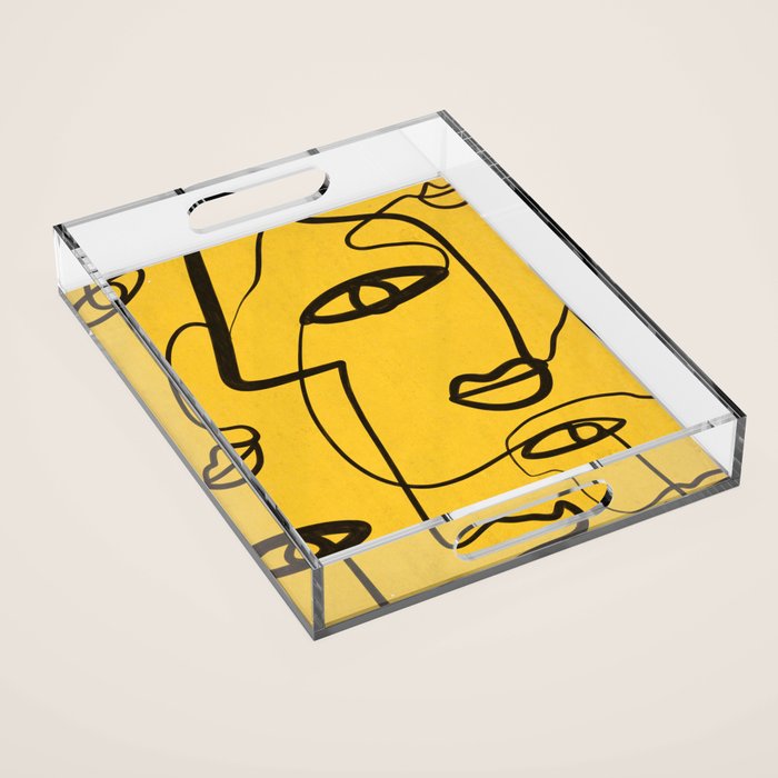 Abstract Faces 4 Acrylic Tray Gallery Image 1