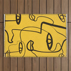 Abstract Faces 4 Outdoor Rug Gallery Image 1