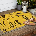 Abstract Faces 4 Outdoor Rug Gallery Image 2