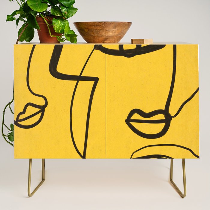 Abstract Faces 4 Credenza Gallery Image 1