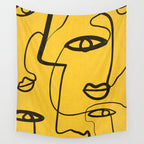Abstract Faces 4 Wall Tapestry Gallery Image 4