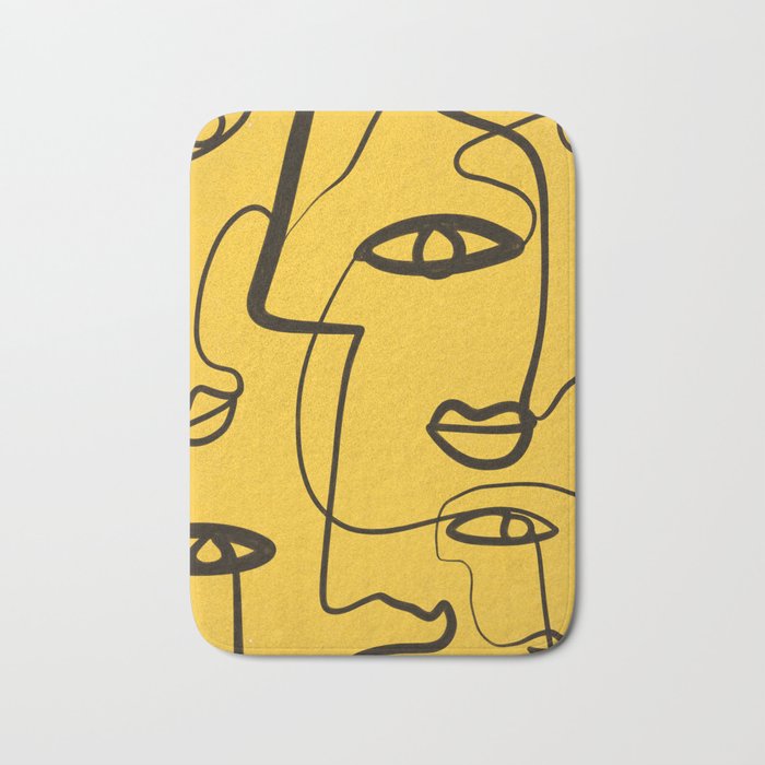Abstract Faces 4 Bath Mat Gallery Image 1
