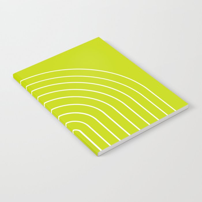 Minimal Arch XXIII Lime Green Modern Geometric Lines Notebook Gallery Image 2