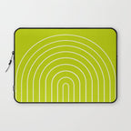Minimal Arch XXIII Lime Green Modern Geometric Lines Laptop Sleeve Gallery Image 1