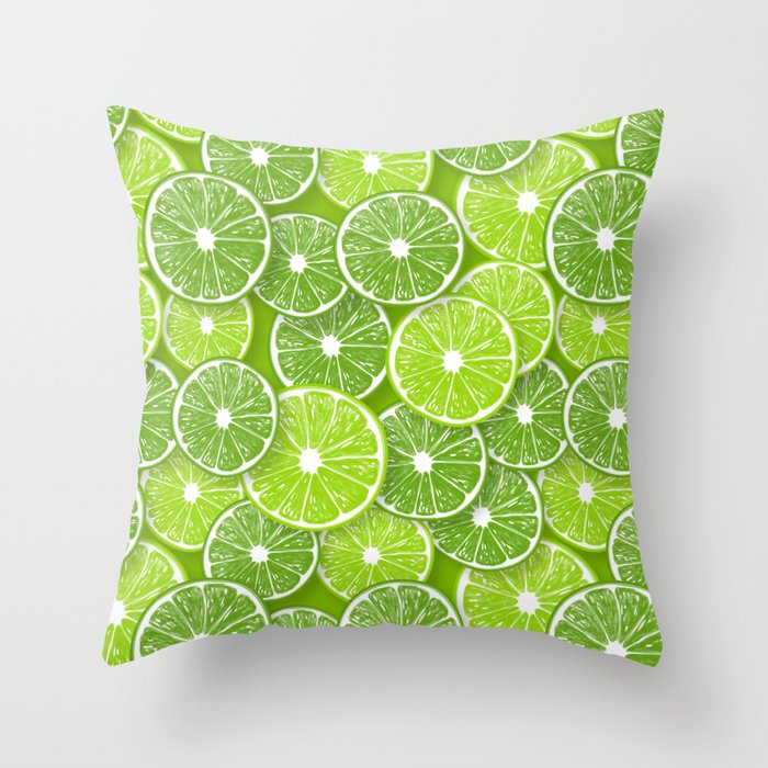 Lime pop Throw Pillow Gallery Image 6