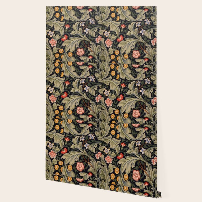 William Morris Laurel Multi-Colored Floral Textile Pattern Sunflower, Aster, Dahlia Wallpaper Gallery Image 2