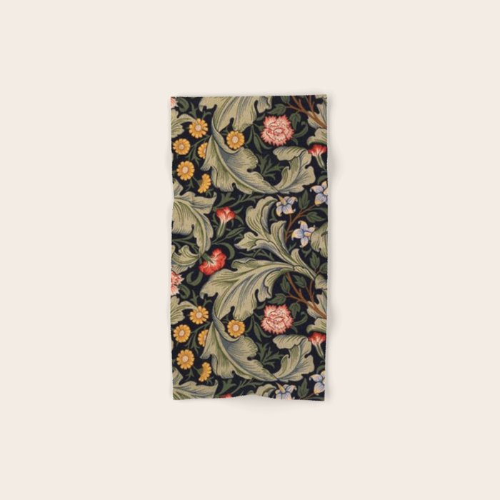 William Morris Laurel Multi-Colored Floral Textile Pattern Sunflower, Aster, Dahlia Bath Towel Gallery Image 1