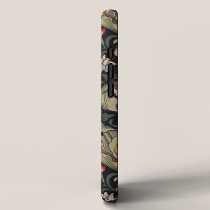 William Morris Laurel Multi-Colored Floral Textile Pattern Sunflower, Aster, Dahlia iPhone Case Gallery Image 2