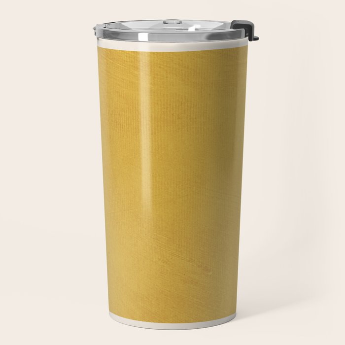 Mustard and Black Minimalist Original Art Travel Mug Gallery Image 2
