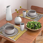 Mustard and Black Minimalist Original Art Placemat Gallery Image 2