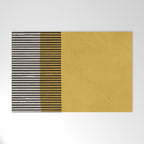 Mustard and Black Minimalist Original Art Welcome Mat Gallery Image 1