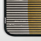 Mustard and Black Minimalist Original Art Laptop Sleeve Gallery Image 3
