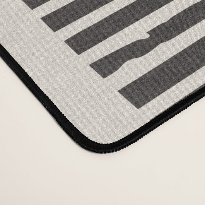 Mustard and Black Minimalist Original Art Desk Mat Gallery Image 4
