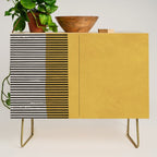 Mustard and Black Minimalist Original Art Credenza Gallery Image 1