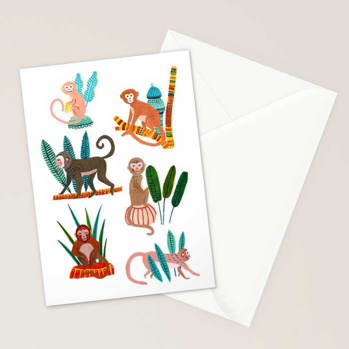 Monkeys of Malaysia Stationery Card Gallery Image 2