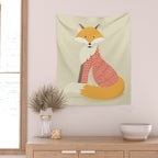 Whimsical Red Fox Wall Tapestry Gallery Image 2