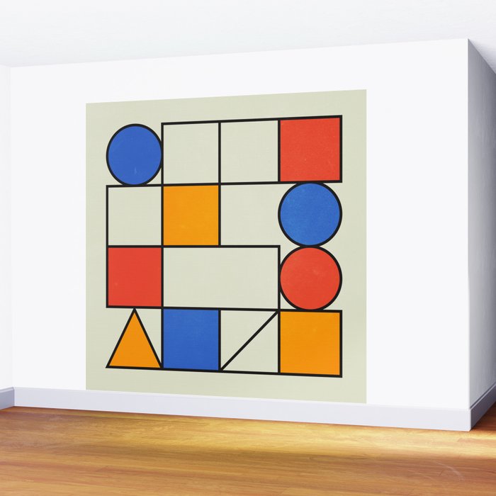 Bauhaus Blocks 02 Wall Mural Gallery Image 2