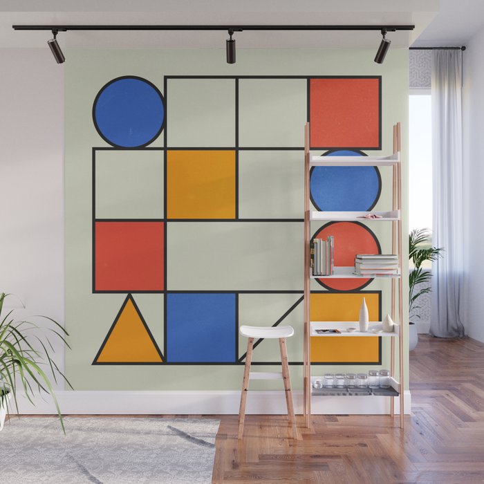 Bauhaus Blocks 02 Wall Mural Gallery Image 1