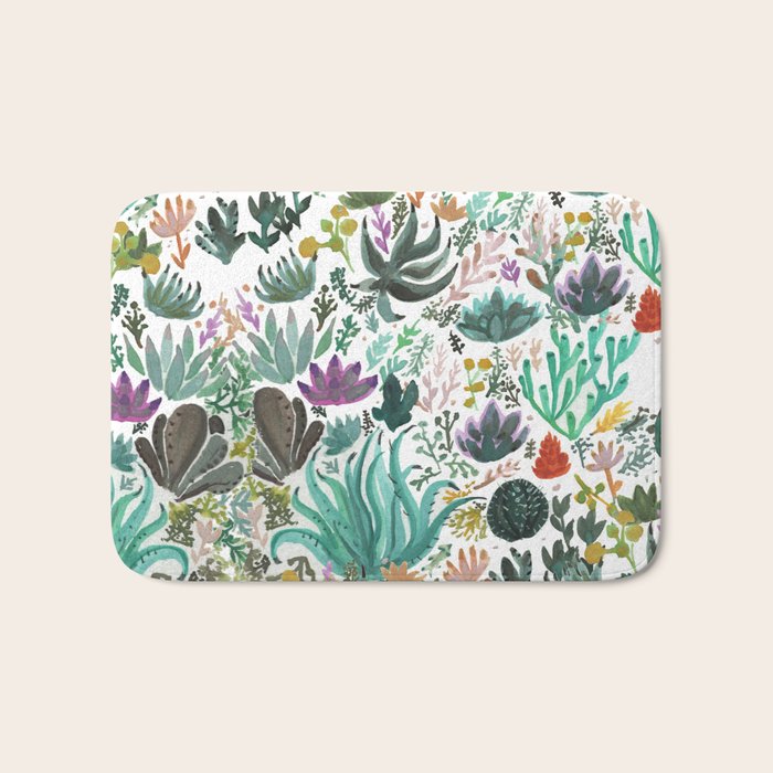 Succulent and Cacti Bath Mat Gallery Image 1
