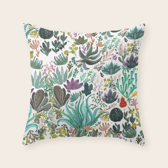 Succulent and Cacti Throw Pillow Gallery Image 6