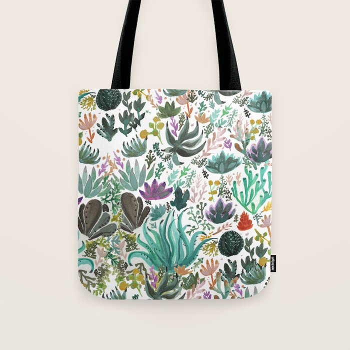 Succulent and Cacti Tote Bag Gallery Image 1