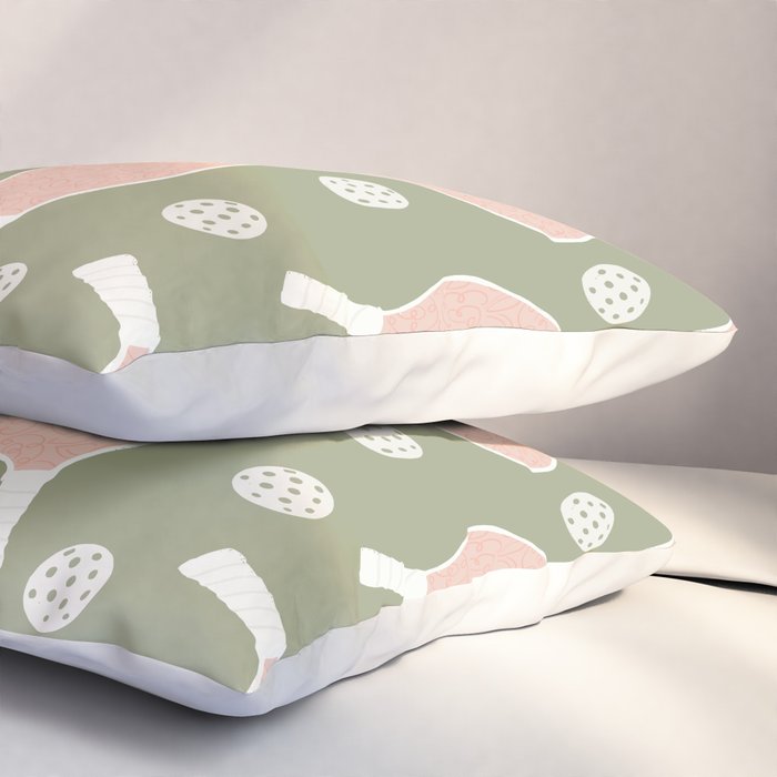 Preppy Pink Pickleball Pillow Sham Gallery Image 3