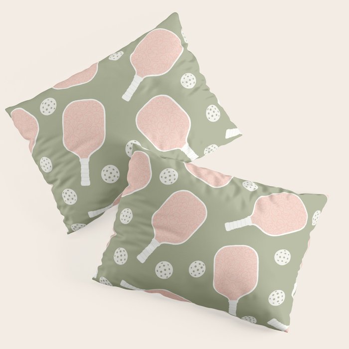 Preppy Pink Pickleball Pillow Sham Gallery Image 3