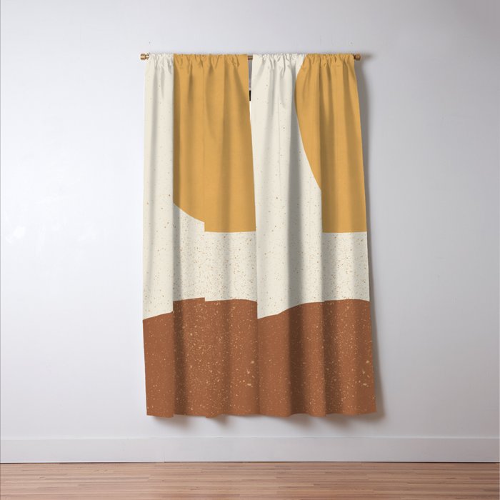 Minimalist Painting - Gold Brown Window Curtain Gallery Image 3