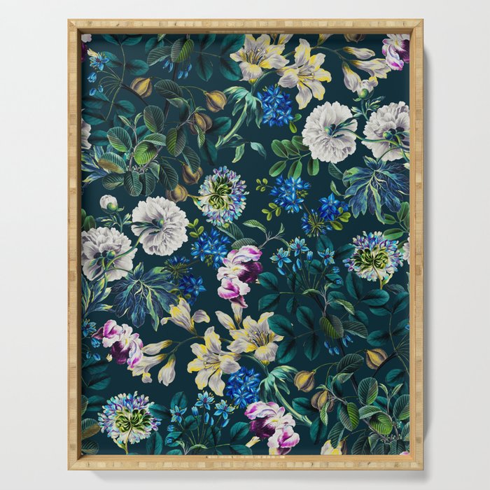 Chintzy Florals II Serving Tray Gallery Image 1