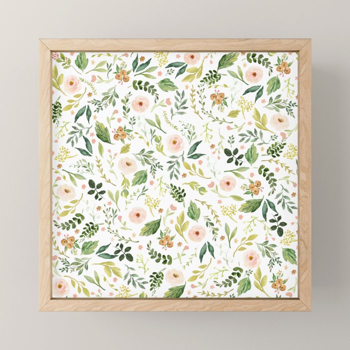 Botanical Spring Flowers Mini Art Print Gallery Image 1