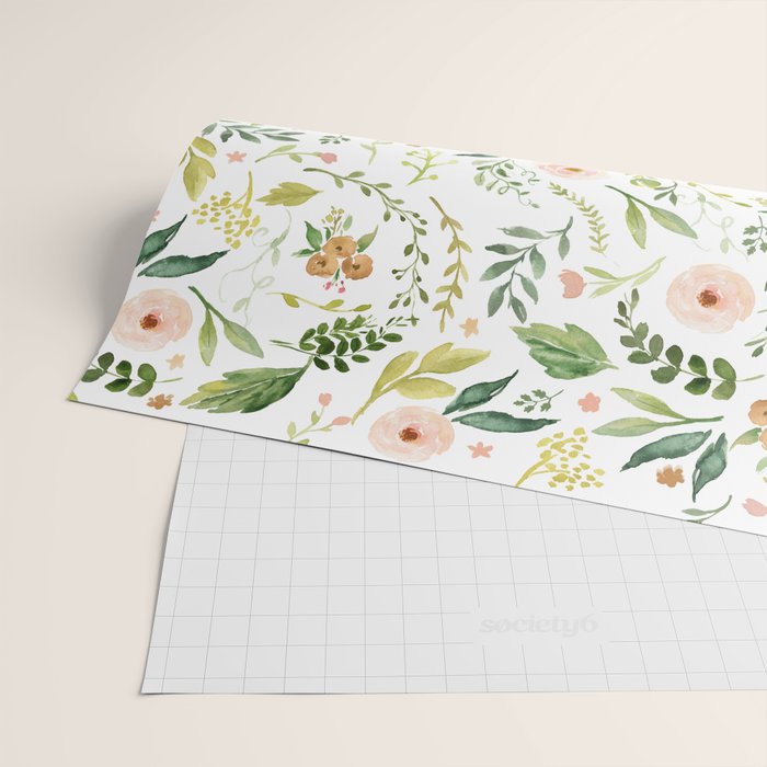 Botanical Spring Flowers Wrapping Paper Gallery Image 2