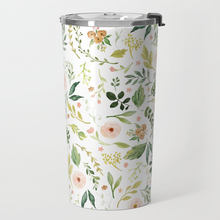 Botanical Spring Flowers Travel Mug Gallery Image 2