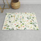 Botanical Spring Flowers Rug Gallery Image 1