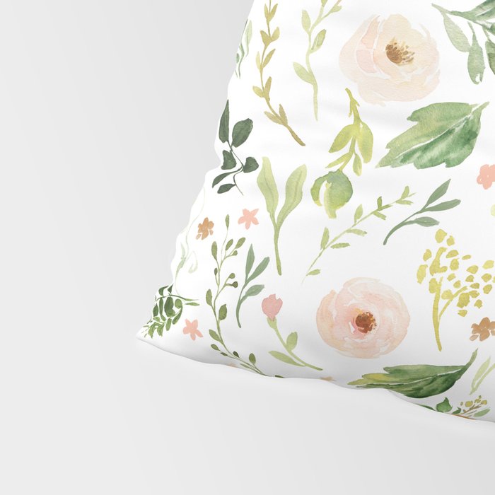 Botanical Spring Flowers Pillow Sham Gallery Image 4