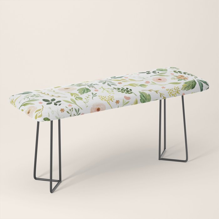 Botanical Spring Flowers Bench Gallery Image 1