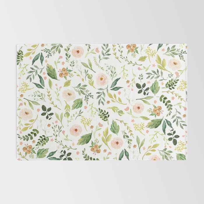 Botanical Spring Flowers Rug Gallery Image 2