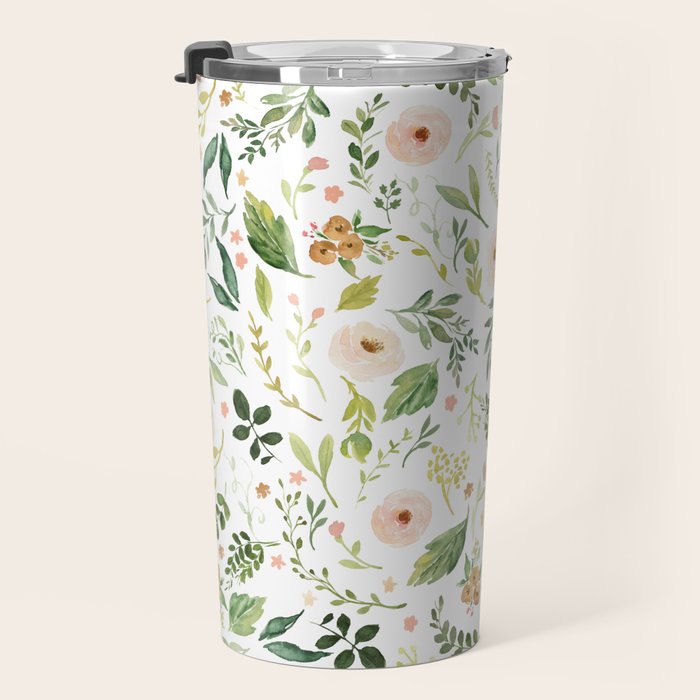 Botanical Spring Flowers Travel Mug Gallery Image 3