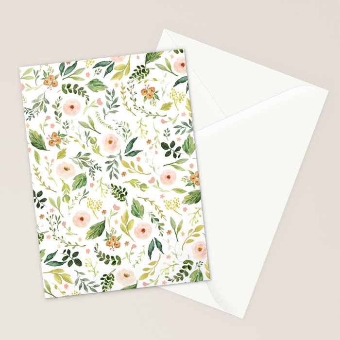 Botanical Spring Flowers Stationery Card Gallery Image 2