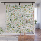 Botanical Spring Flowers Wall Mural Gallery Image 1