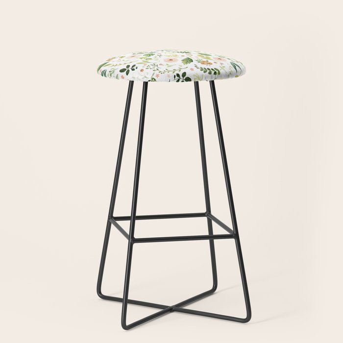 Botanical Spring Flowers Stool Gallery Image 1