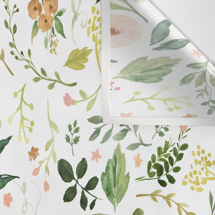 Botanical Spring Flowers Wall Tapestry Gallery Image 3