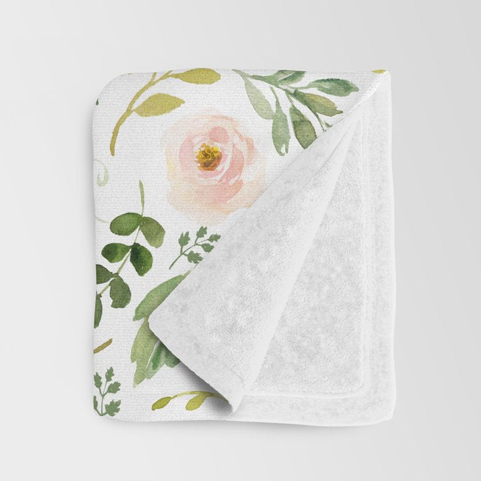 Botanical Spring Flowers Throw Blanket Gallery Image 3