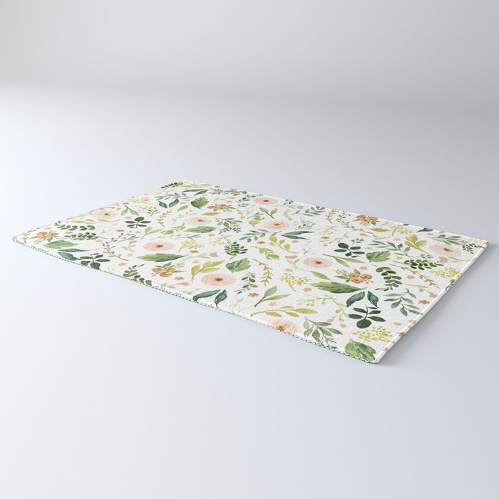 Botanical Spring Flowers Rug Gallery Image 3