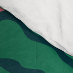 Summer Bloom: Pine Green Leaves & Pink Poppies Comforter Gallery Image 4